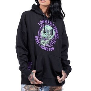 Broken Promises Jinxed Chain Skull Hoodie